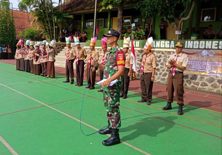 Menjelang Pesta Siaga, Dua Anggota Koramil Slogohimo Dipercaya Jadi Dewan Juri Lomba PBB Tingkat SD